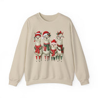 Inca Christmas Llama Family from the Andes Unisex Sweatshirt