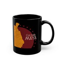 Maya Culture Profile Portrait Black Mug