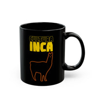 Sacred Inca Llama Emblem Black Mug