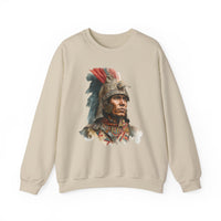 Inca Warrior Watercolor Art and Tribal Pattern Unisex Sweatshirt