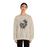 Urban Feather Headdress Graffiti Unisex Sweatshirt