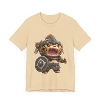 Chibi Mayan Jaguar Warrior Cartoon Style Unisex T-Shirt