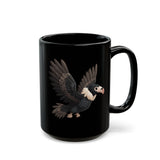 Chibi Inca Condor Cartoon Style Black Mug