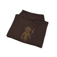 Warrior Shaman Tribal Glyph Gold Line Unisex Hoodie