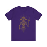 Warrior Shaman Tribal Glyph Gold Line Unisex T-Shirt