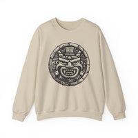 Mayan Jaguar Deity Woodcut Style Unisex Sweatshirt