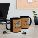 Modern Quetzalcóatl Serpent Head Logo Design Black Mug