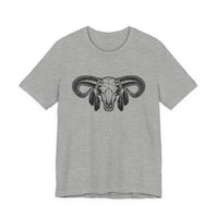 Aztec Western Bull Skull Longhorn Illustration Unisex T-Shirt