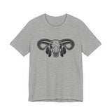 Aztec Western Bull Skull Longhorn Illustration Unisex T-Shirt