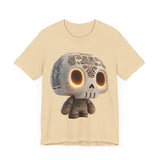 Glow-Eyed Aztec Skull Chibi Unisex T-Shirt