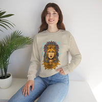 Golden Aztec Warrior Queen Illustration Unisex Sweatshirt