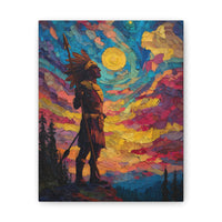 Sunrise Spirit of the Aztec Warrior Canvas