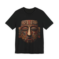 Ancient Andean Tribal Mask Stylized Face Unisex T-Shirt
