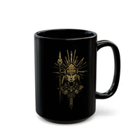 Golden Shaman Tribal Symbol Line Art Black Mug