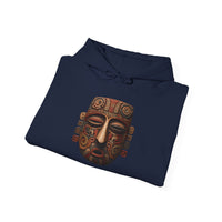 Ancient Andean Tribal Mask Stylized Face Unisex Hoodie