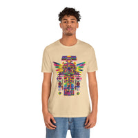 Psychedelic Mesoamerican Totem Mask Unisex T-Shirt