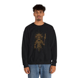 Warrior Shaman Tribal Glyph Gold Line Unisex Sweatshirt