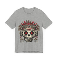Pixel Art Aztec Skull Totem Unisex T-Shirt