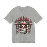 Pixel Art Aztec Skull Totem Unisex T-Shirt