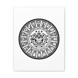 Aztec Calendar Illustration Canvas