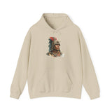 Inca Warrior Watercolor Art and Tribal Pattern Unisex Hoodie