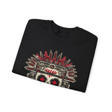 Pixel Art Aztec Skull Totem Unisex Sweatshirt