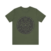 Mayan Jaguar Deity Woodcut Style Unisex T-Shirt