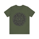 Mayan Jaguar Deity Woodcut Style Unisex T-Shirt