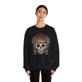 Pixel Art Aztec Skull Totem Unisex Sweatshirt
