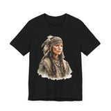 Inca Warrior Woman with Feathered Headdress Watercolor Unisex T-Shirt