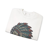 Vintage Native American Headdress Graphic Unisex Sweatshirt