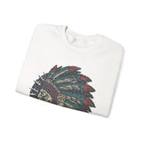 Vintage Native American Headdress Graphic Unisex Sweatshirt