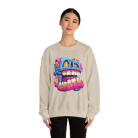 Chunky Neon Mayan Skull Graffiti Style Unisex Sweatshirt