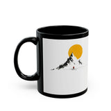 Sacred Inca Mountain Minimalist Black Mug