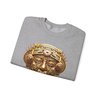 Aztec Golden Solar Deity Mask Unisex Sweatshirt