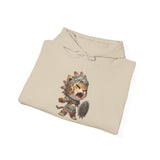 Fierce Chibi Jaguar Warrior Mayan Style Unisex Hoodie