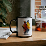 Andean Couple Poncho Art Black Mug