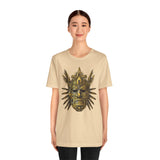 Aztec Golden Feather Headdress Mask Unisex T-Shirt