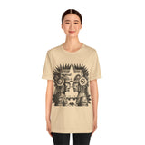 Mirrored Aztec Warriors in Glyph Style Unisex T-Shirt
