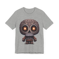 Tribal Glow Chibi Aztec Skull Unisex T-Shirt