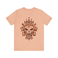 Ah Puch Mayan Skull Crown Glyph Style Unisex T-Shirt