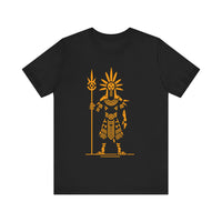 Sun Staff Shaman Tribal Symbol Gold Line Unisex T-Shirt