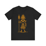 Sun Staff Shaman Tribal Symbol Gold Line Unisex T-Shirt