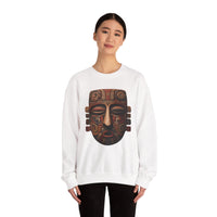 Ancient Andean Tribal Mask Stylized Face Unisex Sweatshirt