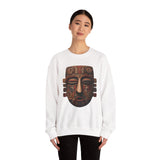 Ancient Andean Tribal Mask Stylized Face Unisex Sweatshirt