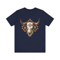 Tribal Bull Skull Earth Symbol Illustration Unisex T-Shirt