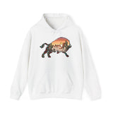 Aztec Buffalo Desert Sunset Silhouette Unisex Hoodie