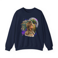 Aztec Quetzalcoatl Priestess Under Moon Unisex Sweatshirt