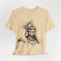 Inca Warrior Line Art Tribal Design Unisex T-Shirt