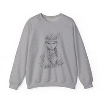Brave Inca Girl Ink Warrior Portrait Unisex Sweatshirt